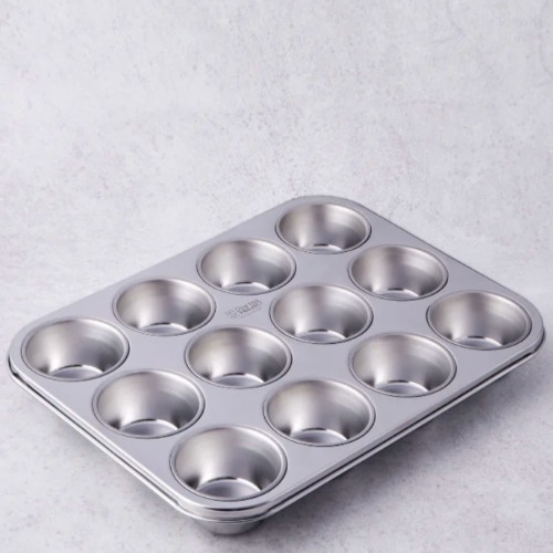 Stainless Steel Muffin Pan 12 cup